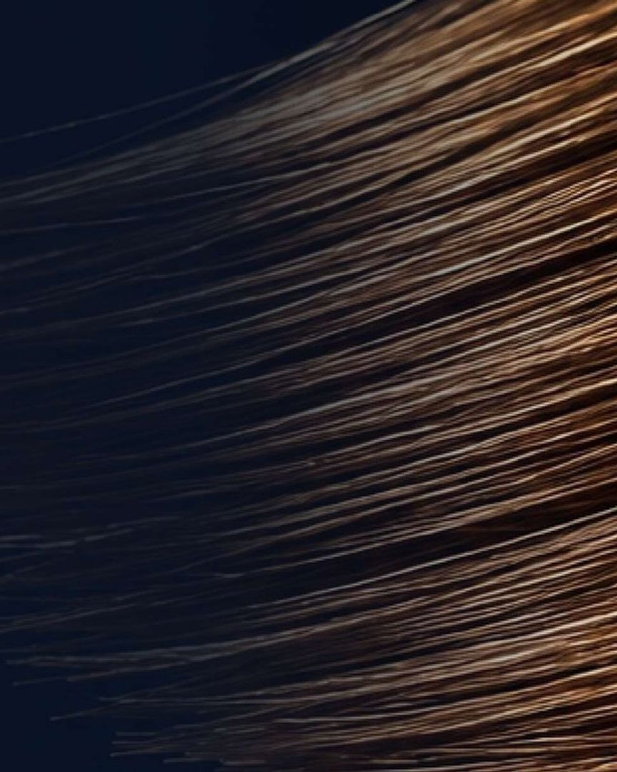 A strand of shiny hair