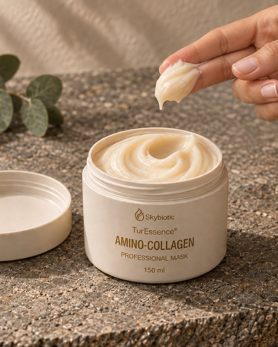 TurEssence® Amino-Collagen Mask 150 ml – the texture on the fingertips