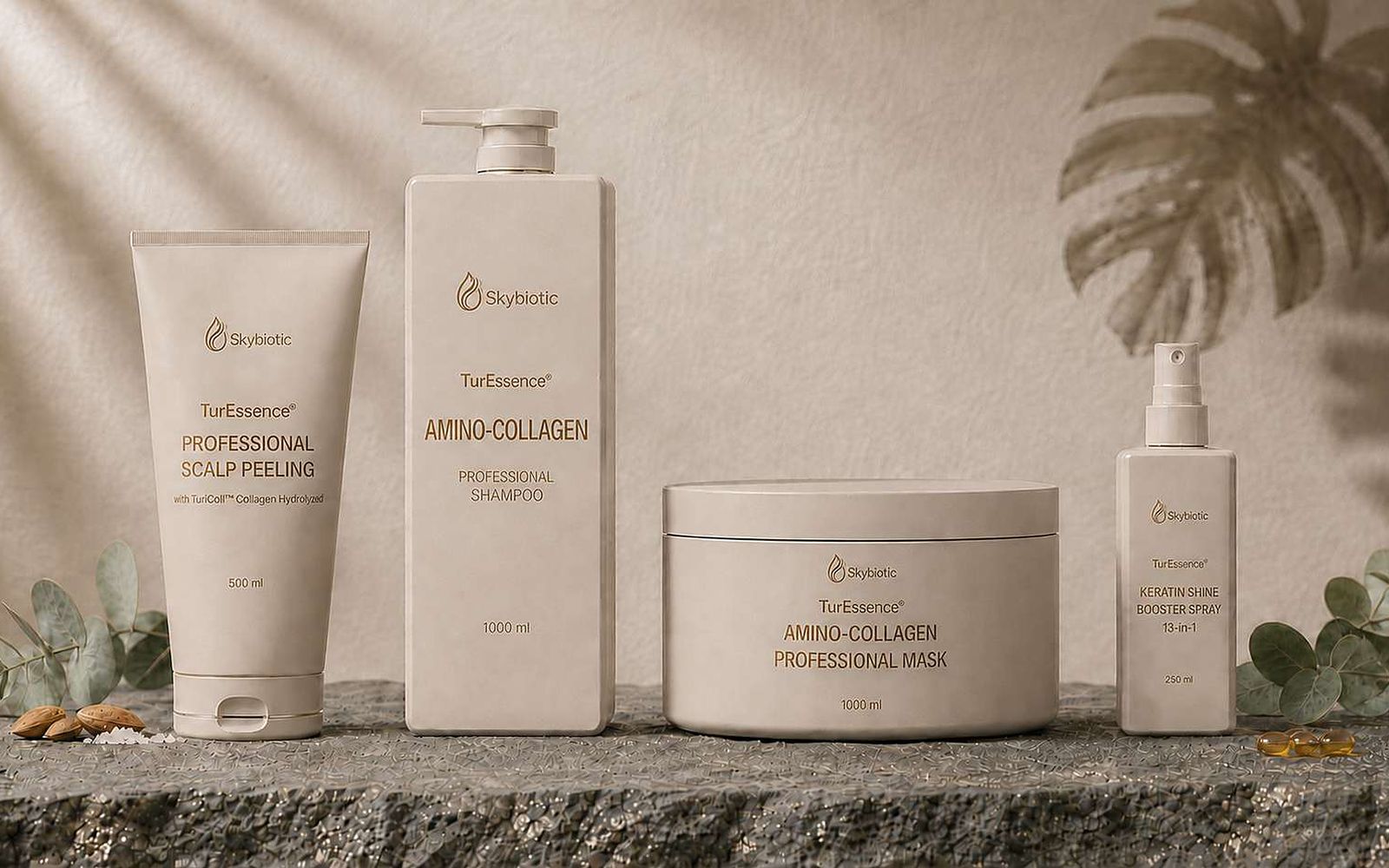 TurEssence® professional line – peeling, shampoo, mask and booster