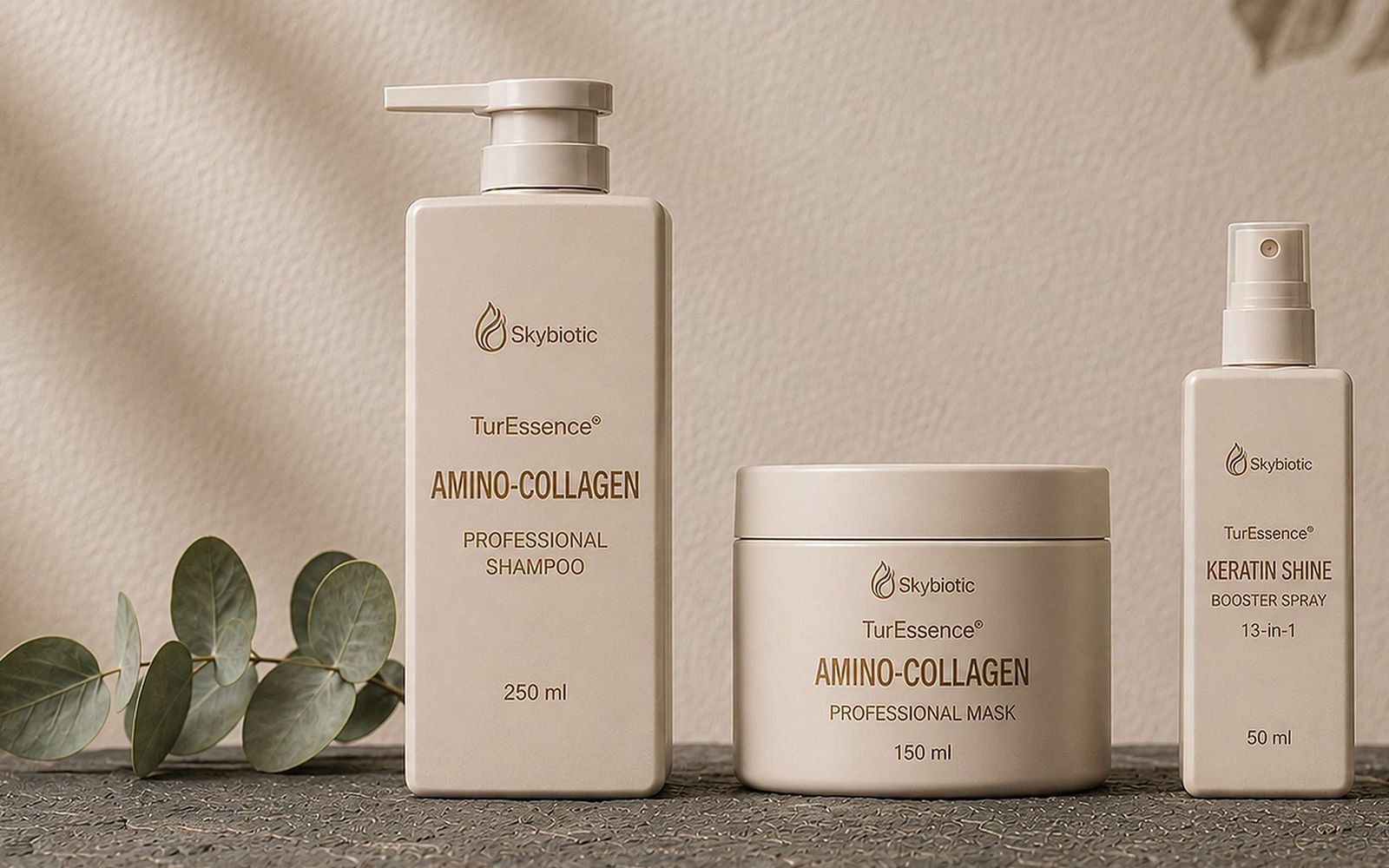 TurEssence® Home ritual – shampoo 250 ml, mask 150 ml and booster 50 ml