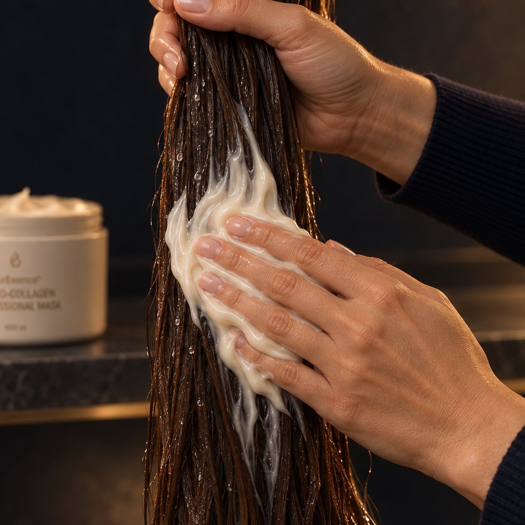 Nakładanie maski Amino-Collagen Professional w salonie