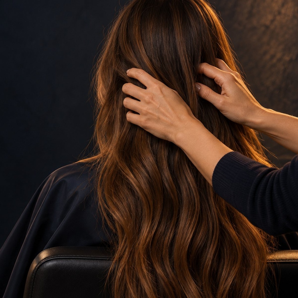 Przygotowanie skóry głowy do zabiegu w salonie